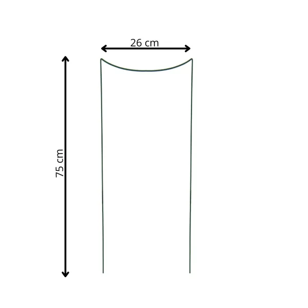 Metallist tugi lilledele ja taimedele Springos HA5170 75 cm