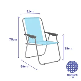 Folding Chair Marbueno Blue 59 x 75 x 51 cm