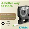 Laminated Tape for Labelling Machines Dymo ID1-12 12 mm x 1,5 m