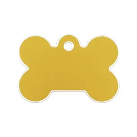 Identification plate for collar Imarc Bone Yellow Golden