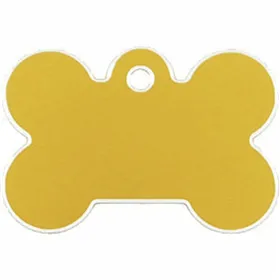 Identification plate for collar Imarc Bone Yellow Golden