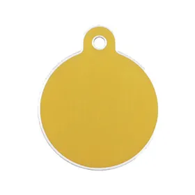 Identification plate for collar Imarc Circle Yellow Golden