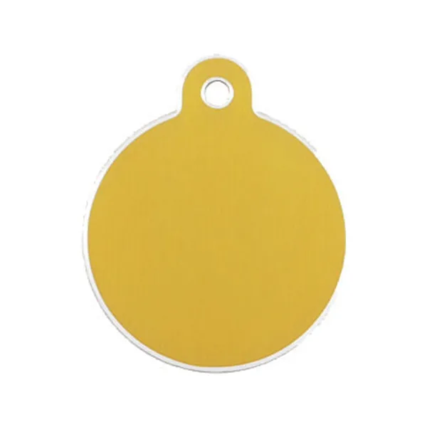 Identification plate for collar Imarc Circle Yellow Golden