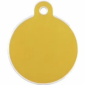 Identification plate for collar Imarc Circle Yellow Golden