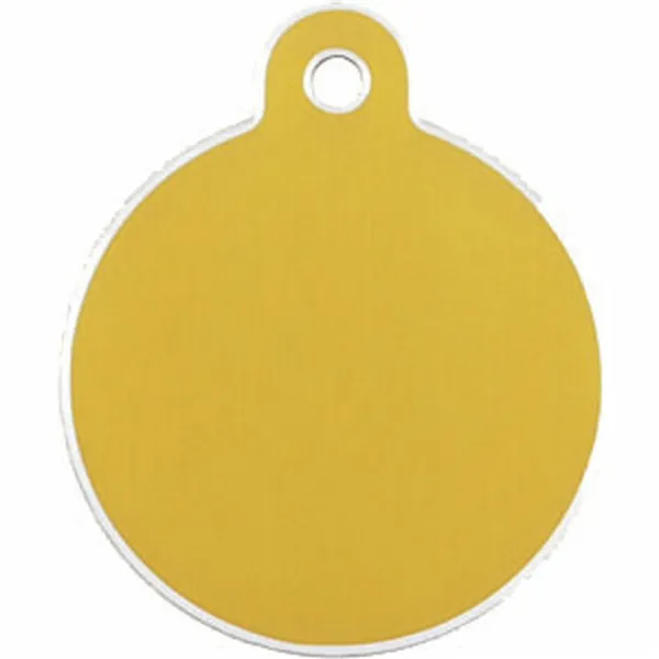 Identification plate for collar Imarc Circle Yellow Golden