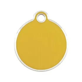 Identification plate for collar Imarc Circle Yellow Golden