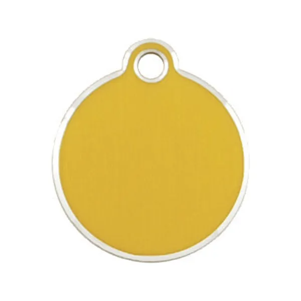 Identification plate for collar Imarc Circle Yellow Golden
