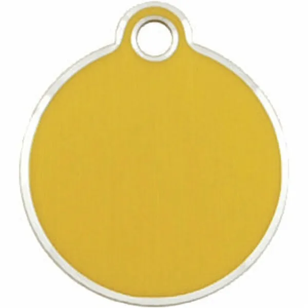 Identification plate for collar Imarc Circle Yellow Golden