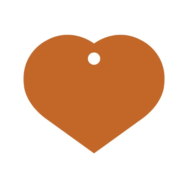 Identification plate for collar Imarc Heart Orange