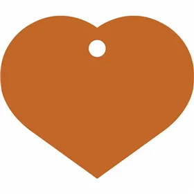 Identification plate for collar Imarc Heart Orange
