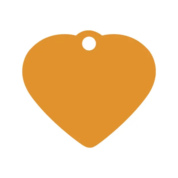 Identification plate for collar Imarc Heart Orange