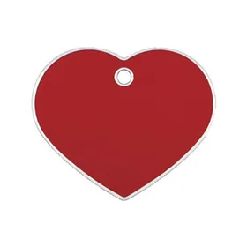 Identification plate for collar Imarc Heart Red