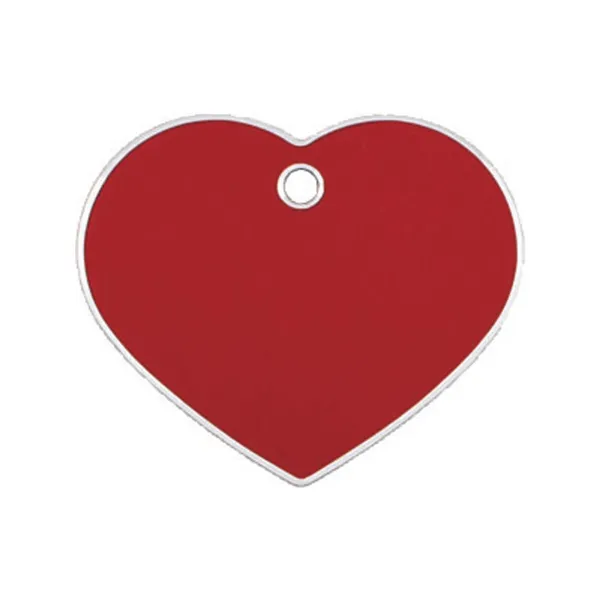 Identification plate for collar Imarc Heart Red