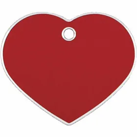 Identification plate for collar Imarc Heart Red