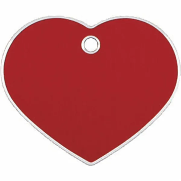 Identification plate for collar Imarc Heart Red