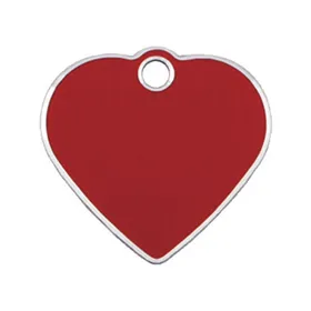 Identification plate for collar Imarc Heart Red
