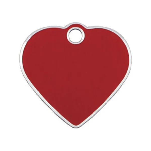 Identification plate for collar Imarc Heart Red