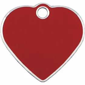 Identification plate for collar Imarc Heart Red
