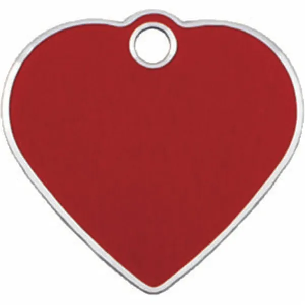 Identification plate for collar Imarc Heart Red