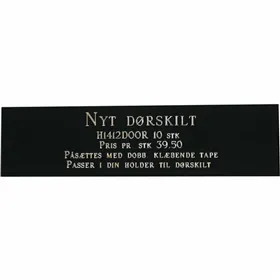 Identification plate for collar Imarc Door