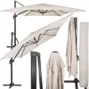 Sodo skėtis Springos GU0051, 440 cm, su uždangalu, pakabinamas, ekru spalvos
