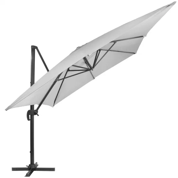 Садовый зонт Springos GU0048, 500 см, с чехлом, подвесной, светло-серый