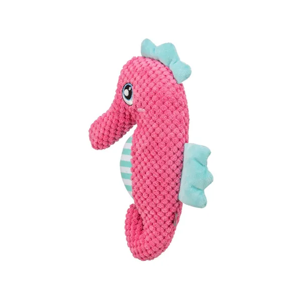 Soft toy for dogs Trixie Pink Sea Horse 28 cm Polyester