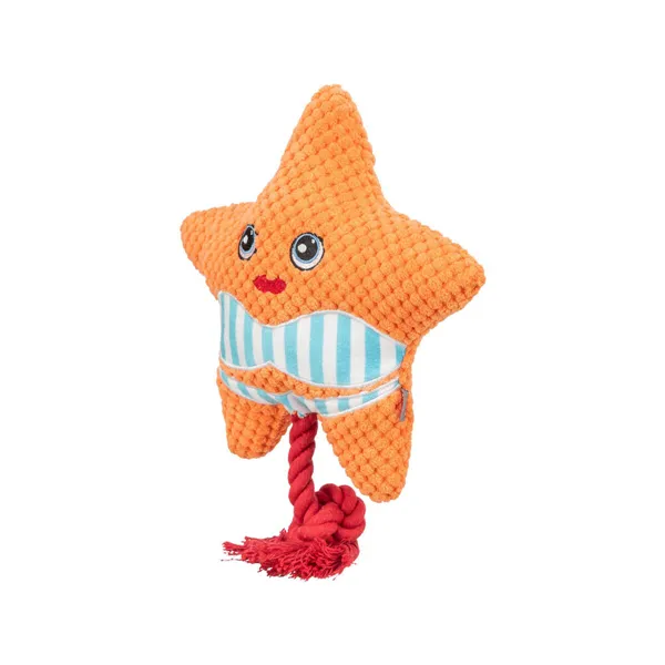 Soft toy for dogs Trixie Orange Starfish 22 cm Polyester