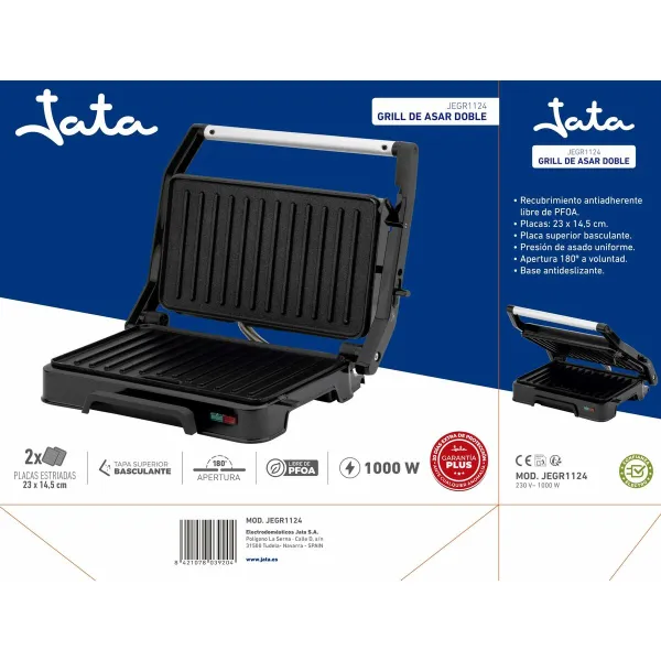 Voileipä Grilli JATA JEGR1124 Musta 1000 W