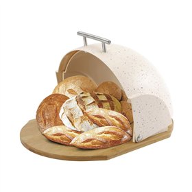 Breadbasket Feel Maestro MR-1678 Beige Silver Wood Plastic 1 Piece 27,5 x 21 x 37,5 cm