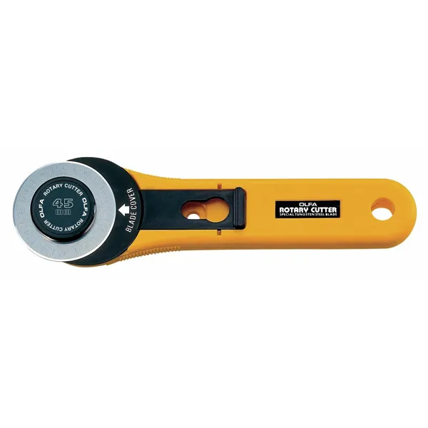 Rotating cutter Olfa 45 X 0,3 MM Yellow Stainless steel Circular