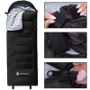 2-in-1 matkamakuupussi Springos CS0122, 220x80 cm, lämmin retkipeitto, mustanharmaa
