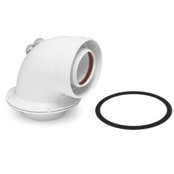 Coaxial curve 90º Cointra White