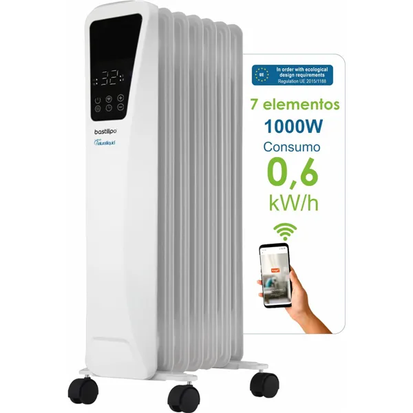 Oil-filled Radiator Bastilipo R-ECOFLUID2-7 White 1000 W