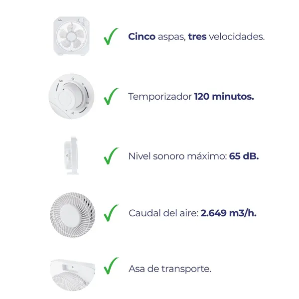Table Fan JATA JVVS3115 White