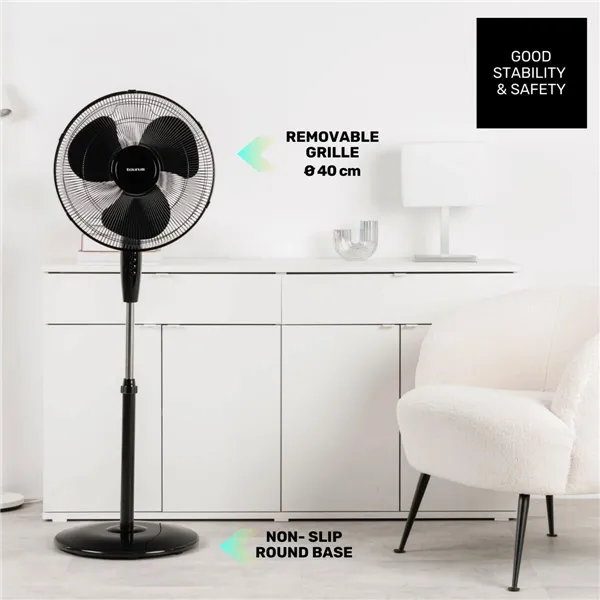 Freestanding Fan Taurus 944689000 Black