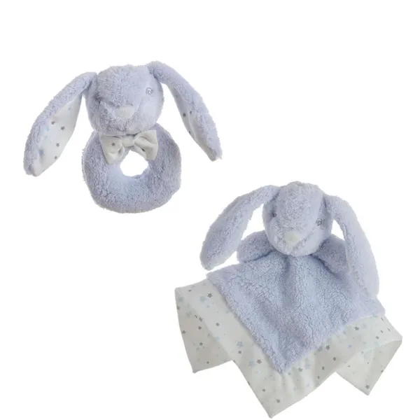 Baby Comforter    30 x 30 cm Rabbit Rattle