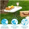 Folding Table Lifetime 66 x 71 x 46 cm White Steel HDPE