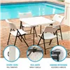 Folding Table Lifetime White Squared Steel Plastic 86 x 86 x 74 cm