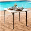 Folding Table Lifetime White Squared Steel Plastic 86 x 86 x 74 cm