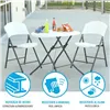 Folding Table Lifetime White Circular Steel Plastic 83 x 73,5 cm