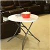 Folding Table Lifetime White Circular Steel Plastic 83 x 73,5 cm