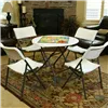 Folding Table Lifetime White Circular Steel Plastic 83 x 73,5 cm