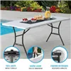 Folding Table Lifetime White Rectangular Steel Plastic 185 x 76 x 74 cm