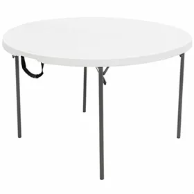 Folding Table Lifetime White Steel Plastic 122 x 73 cm