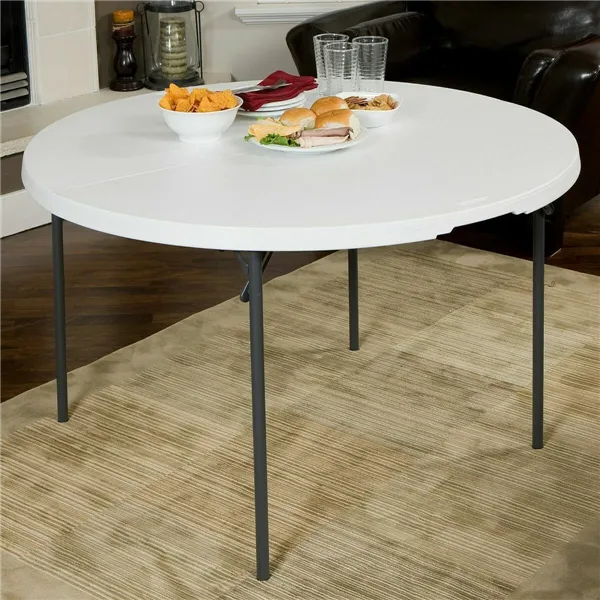 Folding Table Lifetime White Steel Plastic 122 x 73 cm