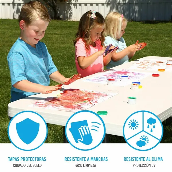 Folding Table Lifetime White 183 x 76 cm Rectangular