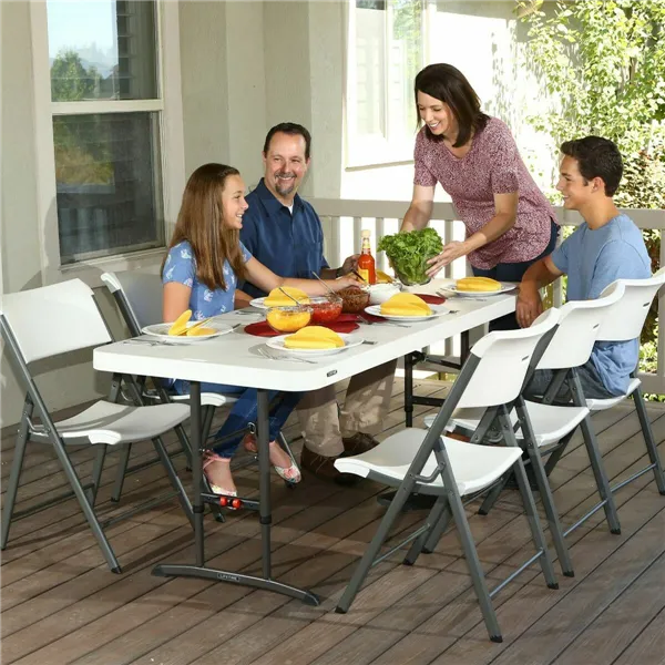Folding Table Lifetime White 183 x 76 cm Rectangular