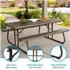 Picnic table Lifetime Wood Brown Foldable Steel Plastic 183 x 145 x 74 cm