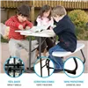 Picnic table Lifetime Foldable Cream Steel 82,5 x 90 x 53,5 cm